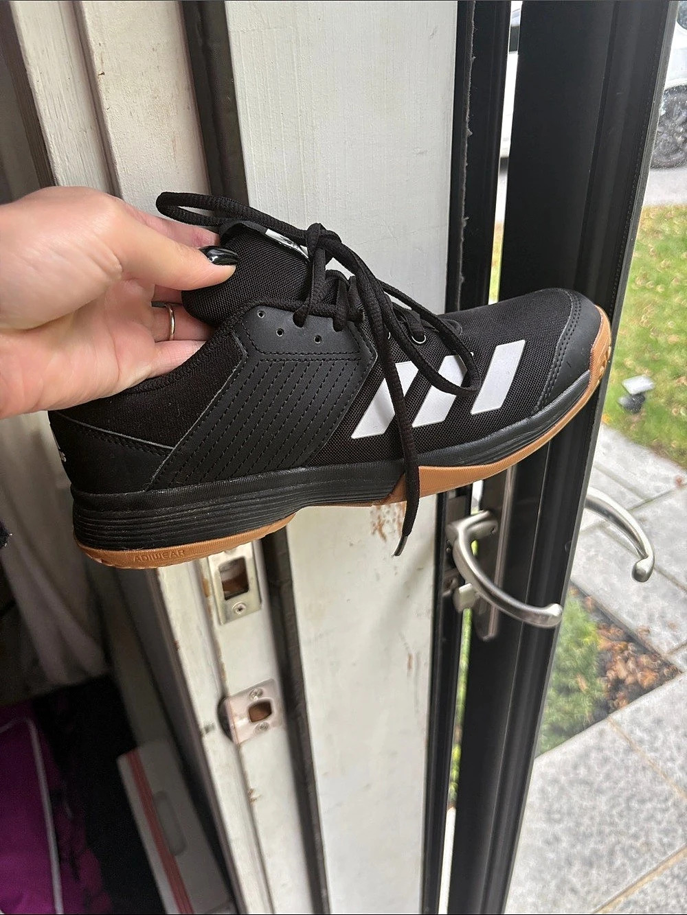 adidas Court Team Bounce Black & Brown Athletic Shoes